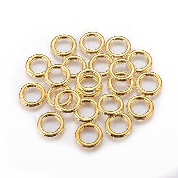 Alloy Linking Rings, Lead Free and Cadmium Free, Donut, Golden, Size: about 14.5mm diameter, 2mm thick, hole: 10mm