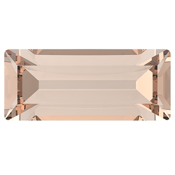 Preciosa&reg MAXIMA Crystal Fancy Stones, Czech Crystal, 435 26 212 Baguette, Dura Foiling, 90300 Light Peach, 4x2mm