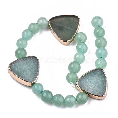 Chapelets de perles en aventurine vert naturel(G-T131-62)-2