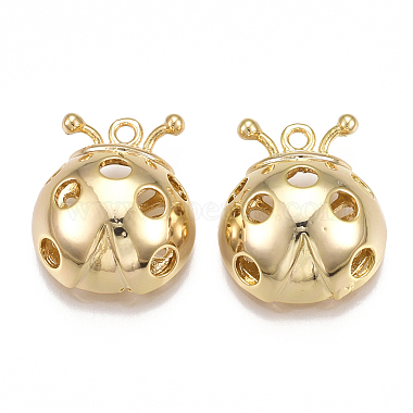 Real Gold Plated Ladybug Brass Pendants