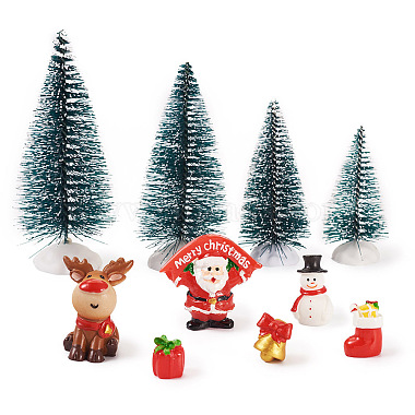 10Pcs 10 Style Christmas Resin Display Decorations(DJEW-TA0001-03)-2