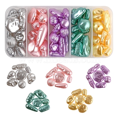Mixed Color Nuggets ABS Plastic Beads