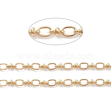 Rack Plating Brass Oval & Knot Link Chains(CHC-K013-02)-3