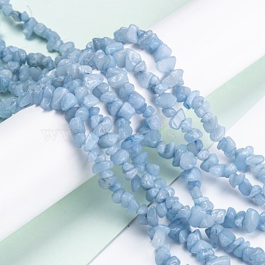 Dyed Natural Aquamarine Beads Strands(G-G011-12)-4