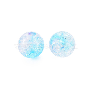Transparent Crackle Acrylic Beads(MACR-S370-N10mm)-2
