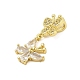 Butterfly Rack Plating Brass Micro Pave Cubic Zirconia Pendants(KK-Z074-73G)-2