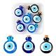 6個3色手作りランプワーク香水瓶ペンダント(LAMP-LS0001-16)-1