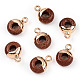 Synthetic Goldstone Flat Round/Donut Charms(G-I347-02)-1
