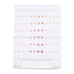 Dyed Natural Pearl Stud Earrings, Round Ball Post Earrings with 925 Sterling Silver Pins for Women, Mixed Color, 6~6.5mm, Pin: 0.7mm(PEAR-N020-06C)