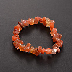 Chips Natural Carnelian Beaded Stretch Bracelets, 1-3/4 inch(4.5cm)(X-BJEW-JB01826-04)