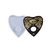 Planchette Silicone Molds, Resin Casting Pendant Molds, For UV Resin, Epoxy Resin Jewelry Making, White, 92x83x6mm, Inner Diameter: 90x80mm(X-DIY-I036-31)
