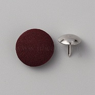 Cloth Cap Nail Button, with Iron Rivet, Hat Accessories, Dark Red, Button: 17x7mm, Hole: 1mm, Rivet: 11x3mm, Pin: 1mm(DIY-WH0308-398A)