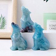 Natural Trolleite Display Decorations, Reiki Energy Stone Ornament, Howling Wolf, 60x40mm(WG21842-01)