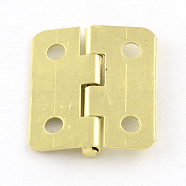 Wooden Box Accessories Metal Hinge, 180 Degree Fixed, Golden, 19x16x2mm, Hole: 2mm(IFIN-R203-56G)