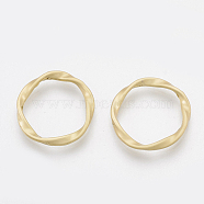 Smooth Surface Alloy Linking Rings, Ring, Matte Gold Color, 16x2mm(X-PALLOY-S117-055)