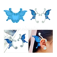 DIY Butterfly Shape Ear Cuffs Silicone Molds, Resin Casting Molds, For UV Resin, Epoxy Resin Jewelry Making, Deep Sky Blue, 88x137x4mm(SIMO-H010-06)