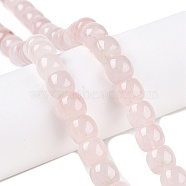 Natural Rose Quartz Beads Strands, Barrel, 10~10.5x9~9.5mm, Hole: 1.2mm, about 41~43pcs/strand, 14.37~16''(36.5~40cm)(G-T138-133)