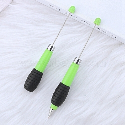 Plastic Retractable Ball-Point Pen, Beadable Pen, for DIY Personalized Pen with Jewelry Bead, Lime, 147~175x20mm(AJEW-P122-A06)
