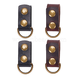 WADORN Belt Keeper with Key Holder Making Kit, Including Tactical Double Snap Belt Keepers, Iron D Rings, Antique Bronze, Belt Keepers: 182x26.5x8mm, 4pcs; D Rings: 26.5x34x3.8mm, 4pcs(DIY-WR0008-13)