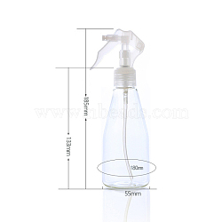 200ml Transparent PET Plastic Trigger Spray Bottles, Liquid Refillable Container, with PP Plastic Sprayer, White, 18.5cm, bottle(without cap): 13.3x5.5cm, Capacity: 200ml(6.76 fl. oz)(X-TOOL-WH0080-28)