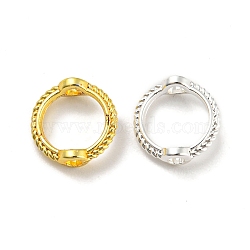 Rack Plating Alloy Bead Frames, Round Ring, Mixed Color, 9x3mm, Hole: 1.6mm(PALLOY-D025-04A)