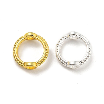 Rack Plating Alloy Bead Frames, Round Ring, Mixed Color, 9x3mm, Hole: 1.6mm