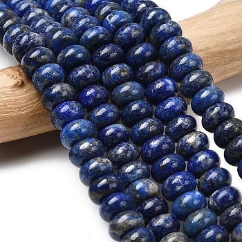 Natural Lapis Lazuli Beads Strands, Rondelle, 10.5x6.5mm, Hole: 0.8mm, about 59pcs/strand, 14.69''(37.3cm)