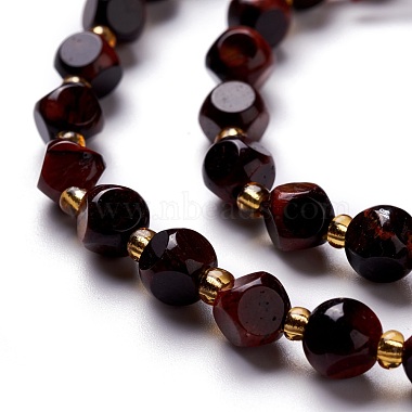 Natural Red Tiger Eye Beads Strand(G-M367-19A)-2