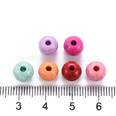 Perles acryliques craquelées opaques(MACR-S370-F8mm)-4