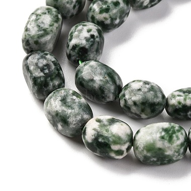 Natural Green Spot Jasper Beads Strands(G-G146-A26-01)-4