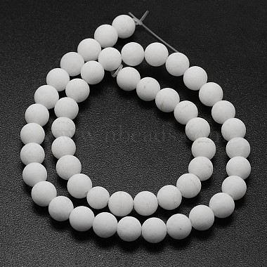 Natural White Jade Beads Strands(X-G-D695-8mm)-2