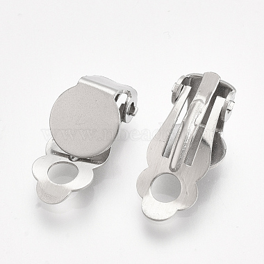304 Stainless Steel Clip-on Earring Findings(STAS-T045-33A-P)-2
