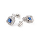 Rack Plating Brass Micro Pave Cubic Zirconia Stud Earrings(EJEW-I304-11P)-3