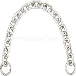 Bag Strap Chains, Alloy Cable Chains, with Lobster Claw Clasps, Platinum, 360mm, Link: 25x18x4.5mm, Clasp: 28x4mm, Inner: 19mm(PALLOY-WH0070-36P)