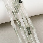 Natural Tianshan Cui Jade Beads Strands, Bamboo Joint, 12x5mm, Hole: 1.2mm, about 37pcs/strand, 14.96''(38cm)(GG-CBAEB22-A01-01)