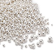 5 Bags Stainless Steel Micro Beads, Tiny Caviar Nail Beads, Nail Art Decoration Accessories, Round, Silver, 0.5~3mm, 20g/bag(MRMJ-XCP0001-65B)