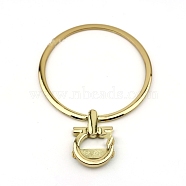 Alloy Bag Handle, with Clasp, Bag Replacement Accessories, Light Gold, 14x10x0.35cm, Inner Diameter: 8.8cm(FIND-WH0072-48A)