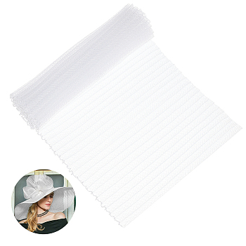 Plastic Ruffle Pleated Trim Fabric for Dress Bag Decoration, White, 100x17cm