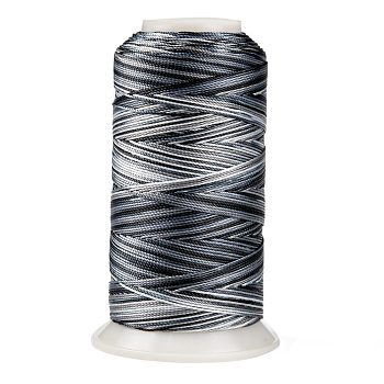 Segment Dyed Round Polyester Sewing Thread, for Hand & Machine Sewing, Tassel Embroidery, Gray, 12-Ply, 0.8mm, about 300m/roll