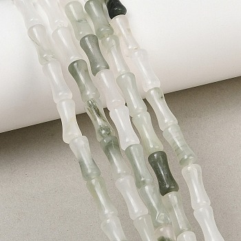 Natural Tianshan Cui Jade Beads Strands, Bamboo Joint, 12x5mm, Hole: 1.2mm, about 37pcs/strand, 14.96''(38cm)