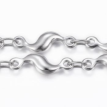 304 Stainless Steel Bar Link Chains, Soldered, with Spool, Stainless Steel Color, 11.5x3.5x2mm, about 32.8 Feet(10m)/roll