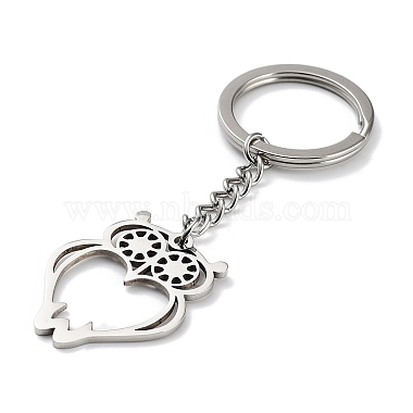 Animal 304 Stainless Steel Pendant Keychains(KEYC-P017-A03)-2