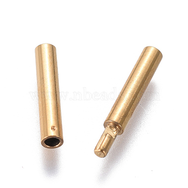 304 Stainless Steel Bayonet Clasps(STAS-L134-03G)-2