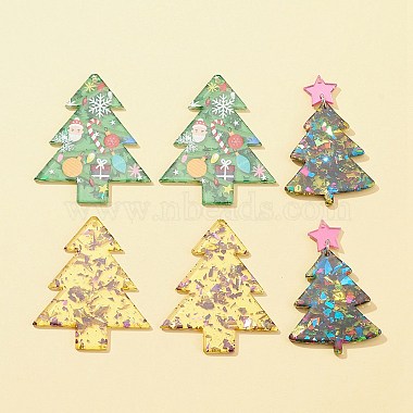 Mixed Color Christmas Tree Acrylic Pendants