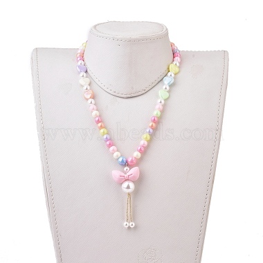 Kids Acrylic Pendant Necklaces(NJEW-JN02615-M)-5