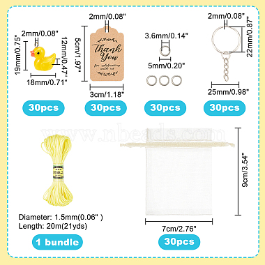 Ahadermaker DIY Enten-Schlüsselanhänger-Bastelset(DIY-GA0003-98)-2