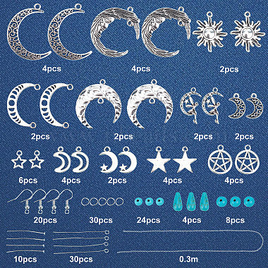 DIY Moon and Star Earring Making Kit(DIY-SC0020-19)-2