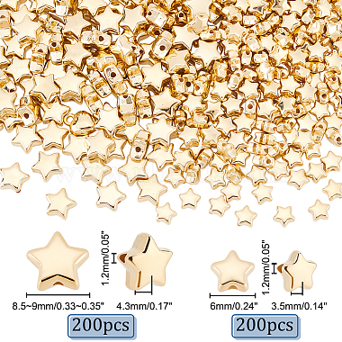 arricraft 400個 2 スタイル CCB プラスチックビーズ(CCB-AR0001-08)-2