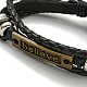 Braided PU Leather & Waxed Cords Triple Layer Multi-strand Bracelets(BJEW-P329-06)-3