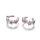 Brass Cubic Zirconia Cuff Earrings(EJEW-O092-05P)-1